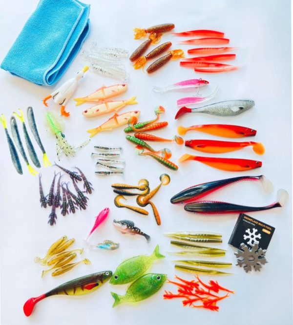 80 piece assorted softbait fishing lure set